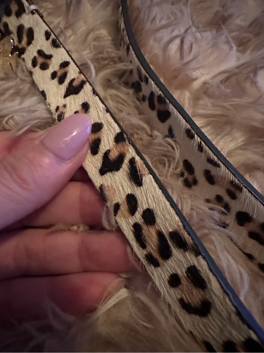 Kate Spade Leopard Print Haircalf Belt - Picture 3 of 8